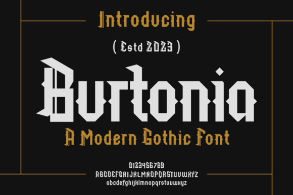 Burtonia: A Bold Blackletter Display Font for Authentic Branding