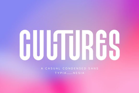 Cultures Condensed Sans: Bold, Clean & Craft-Ready Font