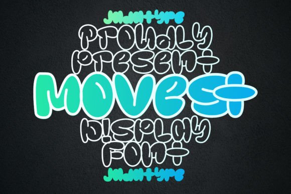 Movest: A Playful Bubble Display Font for Handmade Brands