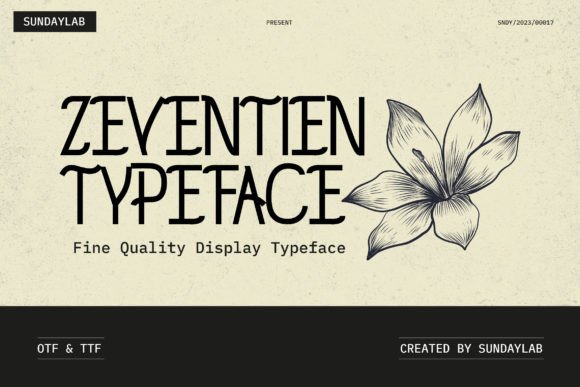 Zeventien: A Vintage Display Font That Elevates Small Business Branding